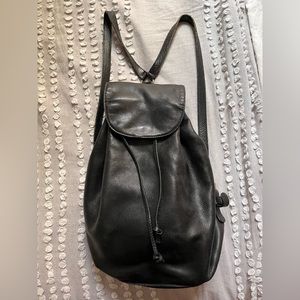 Black Leather Backpack